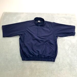 Fit Joy Men's 3 Snaps Lightweight pullover Size M Navy Blue